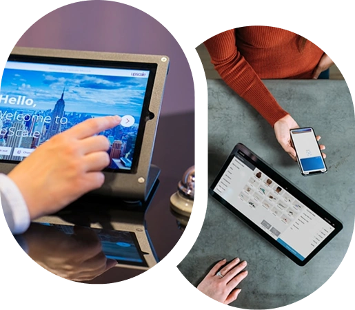 dos imagenes con dispositivos móviles