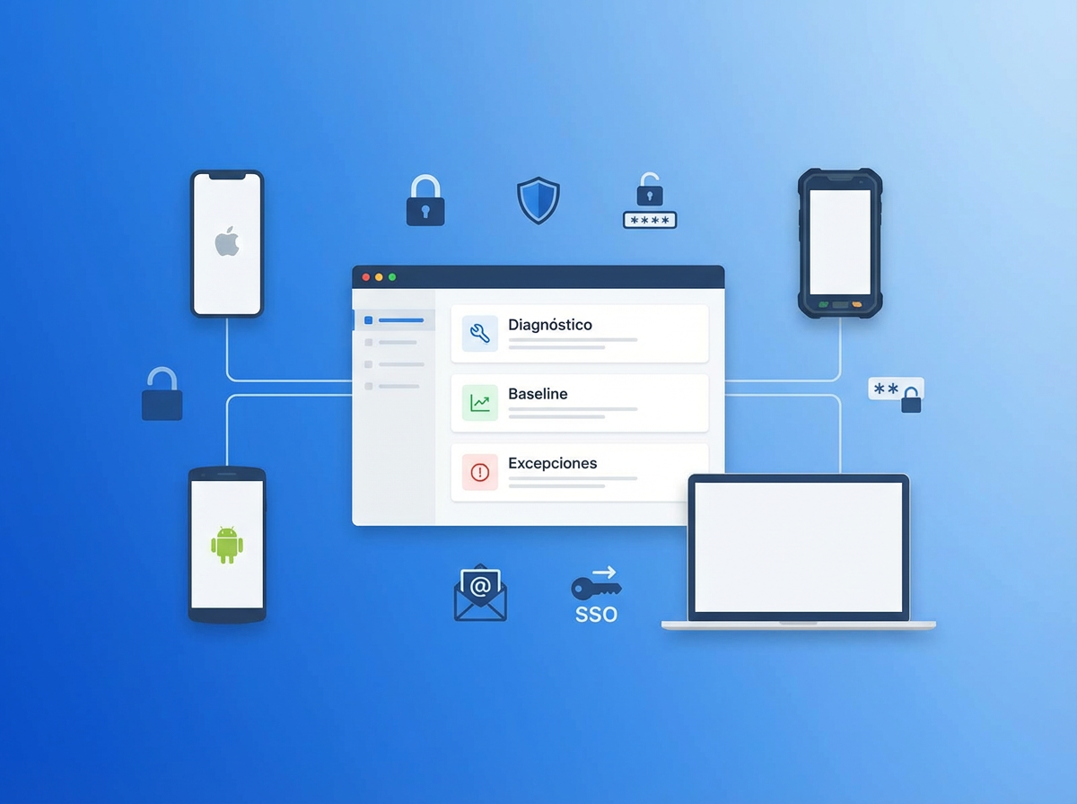 Pantallas de configuración y consola