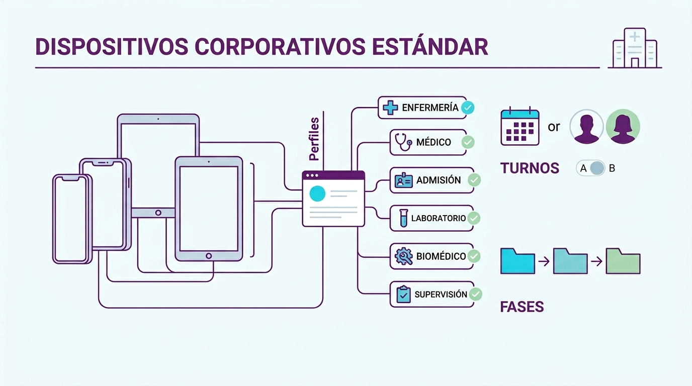 Pantallas de configuración y consola