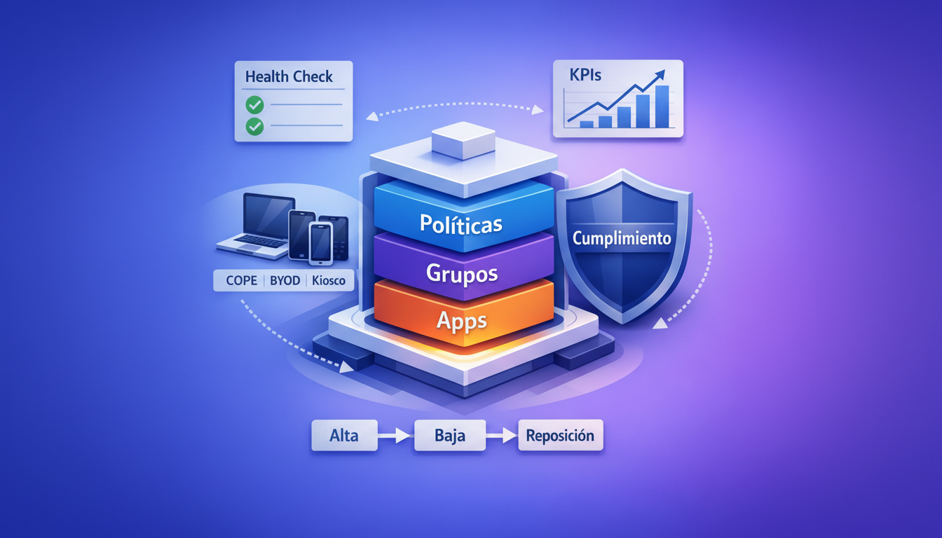 Pantallas de configuración y consola