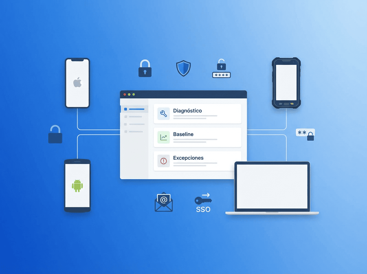 Pantallas de configuración y consola