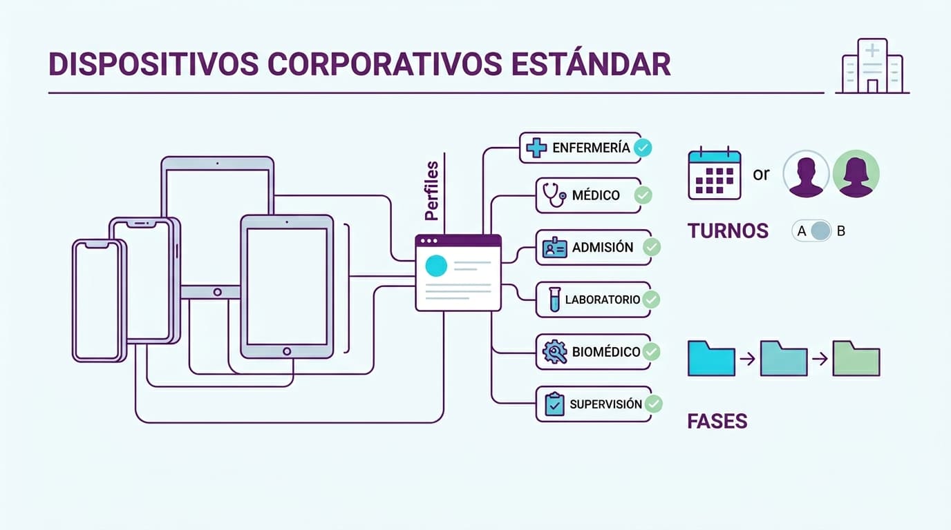 Pantallas de configuración y consola