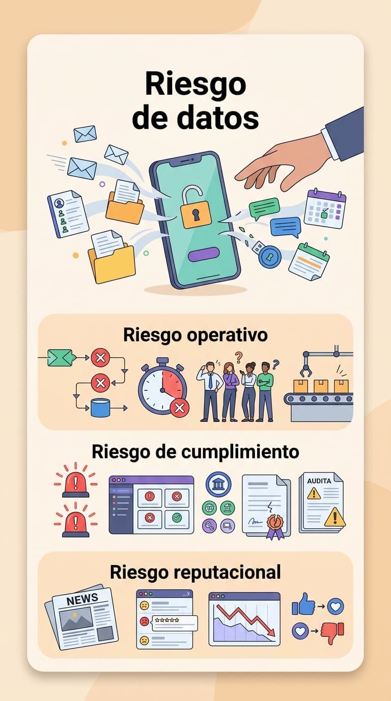 Ilustración de seguridad móvil empresarial y respuesta ante pérdida o robo de un teléfono corporativo